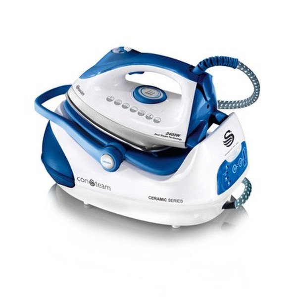 Swan SI9031N 2400W 1L Ceramic soleplate Blue,White steam ironing station