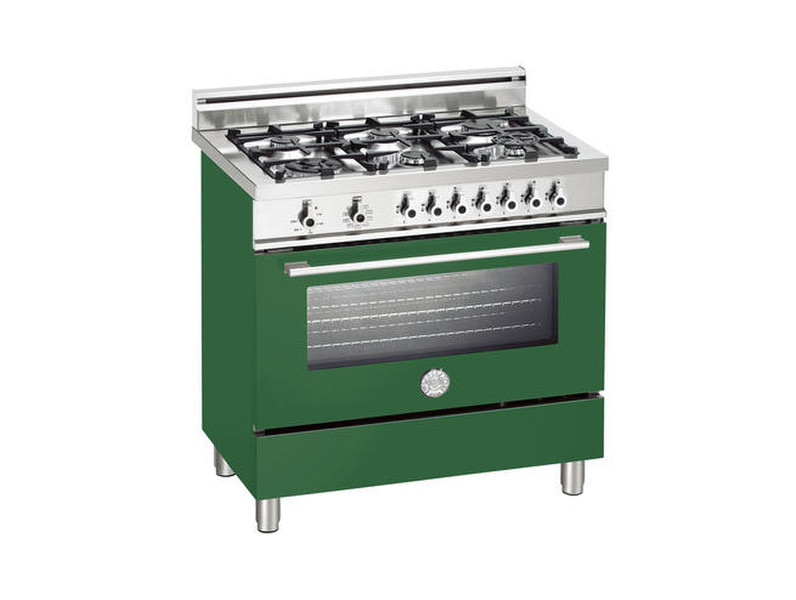 Bertazzoni X90 6 DUAL VE Freistehend Gas hob Grün