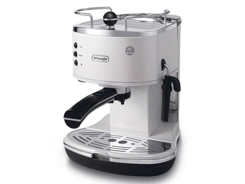 DeLonghi ECO 311.W freestanding Manual Espresso machine 1.4L 2cups Black,Stainless steel,White