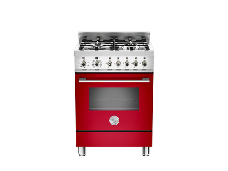 Bertazzoni X60 4 MFE RO Freistehend Gas hob Rot