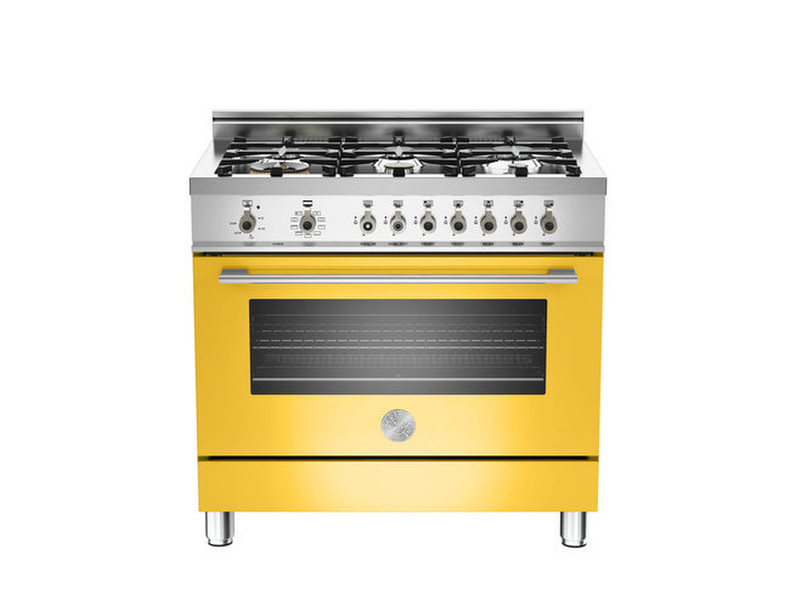 Bertazzoni X90 6 MFE GI Отдельностоящий Gas hob Желтый