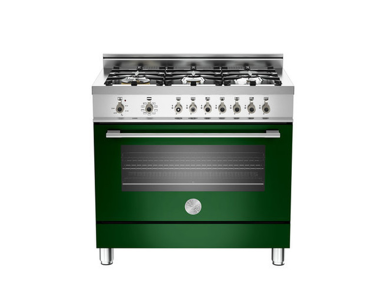 Bertazzoni X90 6 MFE VE Отдельностоящий Gas hob Зеленый