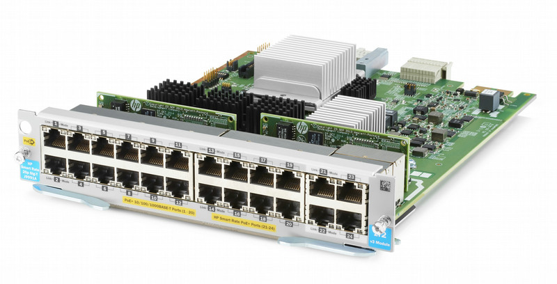 Hewlett Packard Enterprise 20-port 10/100/1000BASE-T PoE+ / 4-port 1/2.5/5/10GBASE-T PoE+ MACsec v3 zl2 модуль для сетевого свича