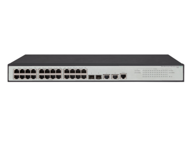 Hewlett Packard Enterprise OfficeConnect 1950-24G-2SFP+-2XGT-PoE+(370W) Switch Управляемый 10G Ethernet (100/1000/10000) Power over Ethernet (PoE) 1U Серый, Белый