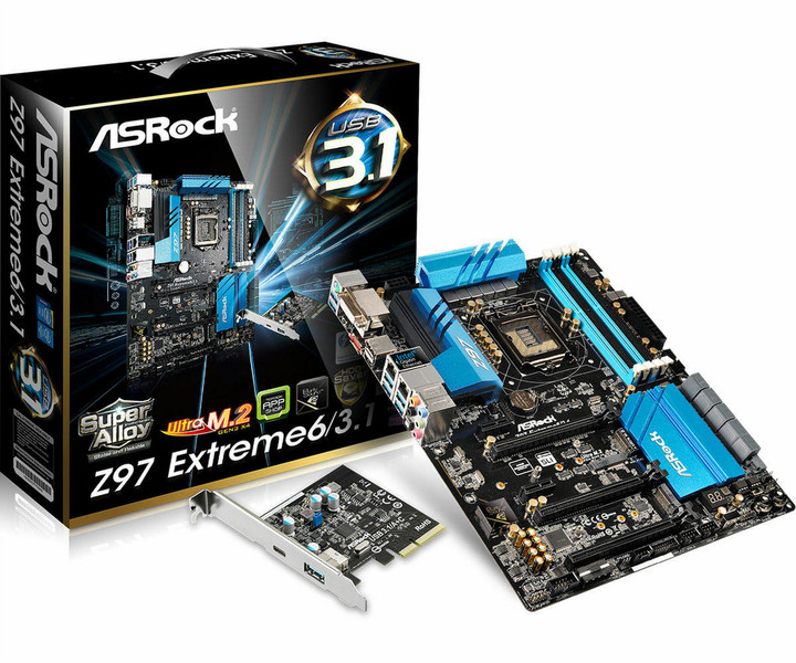Asrock Z97 Extreme6/3.1 Intel Z97 Socket H3 (LGA 1150) ATX motherboard