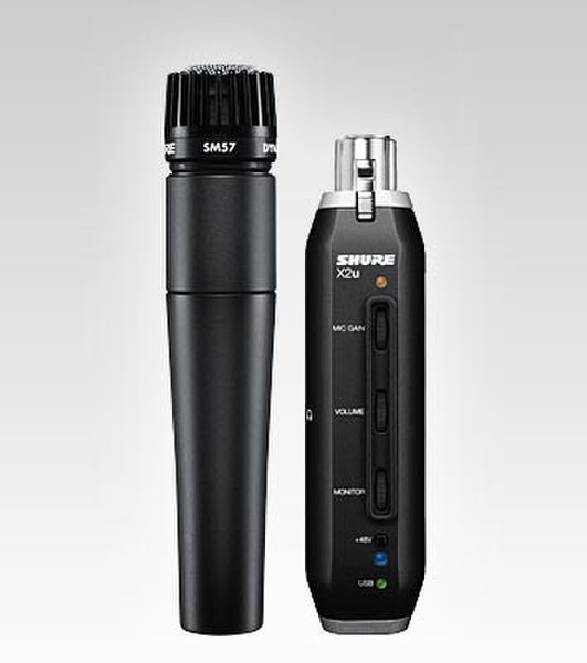 Shure SM57-X2U Stage/performance microphone Проводная Черный микрофон