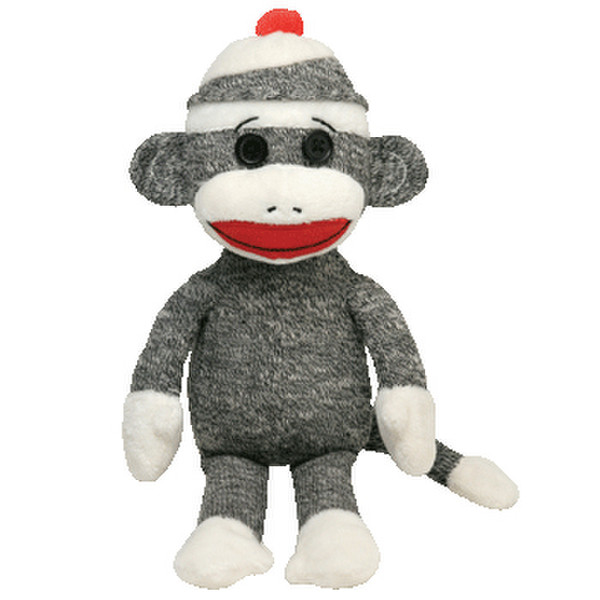 TY Sock Monkey Игрушечная обезьяна Черный, Серый, Красный, Белый