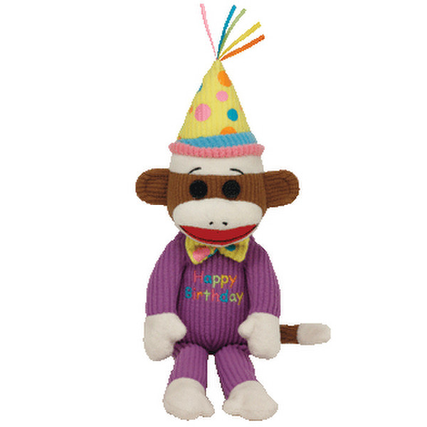 TY Sock Monkey Игрушечная обезьяна Коричневый, Пурпурный, Белый, Желтый