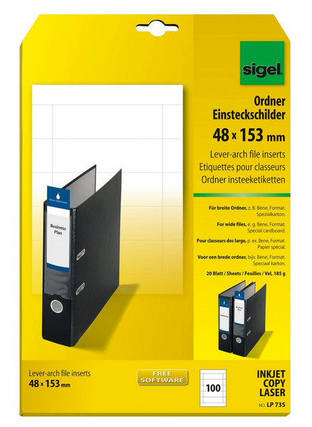 Sigel LP735 наклейка для принтеров