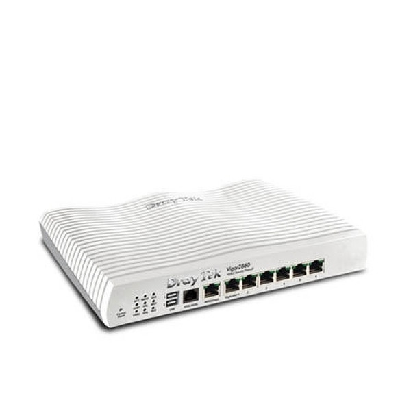 Draytek Vigor 2860 ADSL2+ Eingebauter Ethernet-Anschluss Weiß