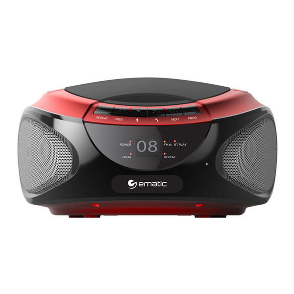 Ematic EBB9224 Portable CD player Black,Red