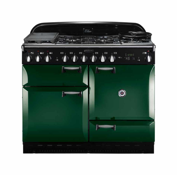 Rangemaster Elan 110 Dual Fuel Freistehend Gas hob A Schwarz, Grün