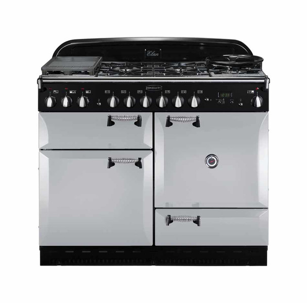 Rangemaster Elan 110 Dual Fuel Отдельностоящий Gas hob A Черный, Cеребряный