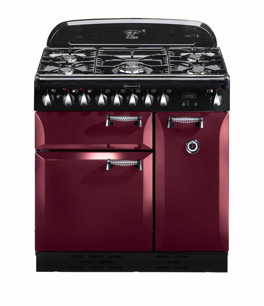 Rangemaster Elan 90 Dual Fuel Freistehend Gas hob A Schwarz, Rot