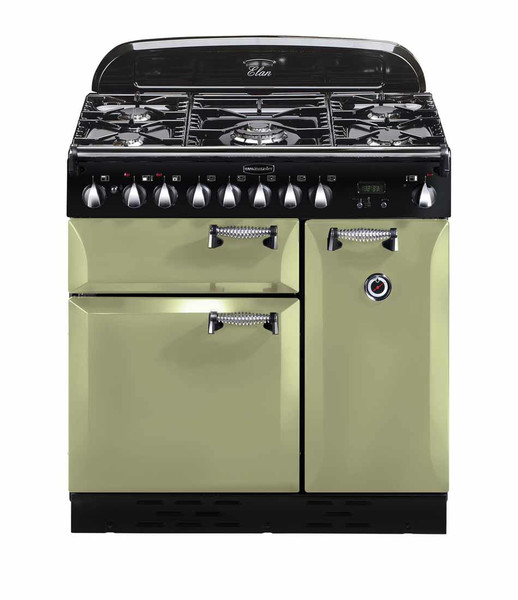 Rangemaster Elan 90 Dual Fuel Freestanding Gas hob A Black,Olive