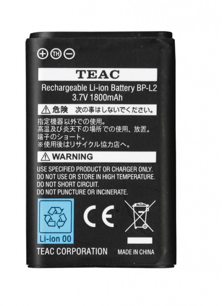 Tascam BP-L2 Литий-ионная 1800мА·ч 3.7В аккумуляторная батарея