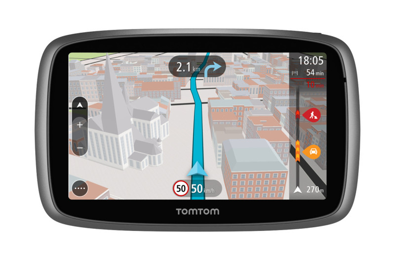 TomTom GO 510 Fixed 5Zoll Touchscreen 229g Schwarz, Silber Navigationssystem