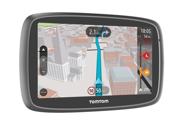 TomTom GO 5100 Fixed 5Zoll Touchscreen 229g Schwarz, Silber Navigationssystem