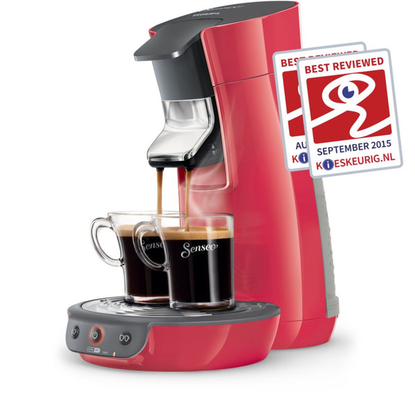 Senseo Viva Café HD7825/82 Отдельностоящий Автоматическая Капсульная кофеварка 0.9л 6чашек Вишневый кофеварка