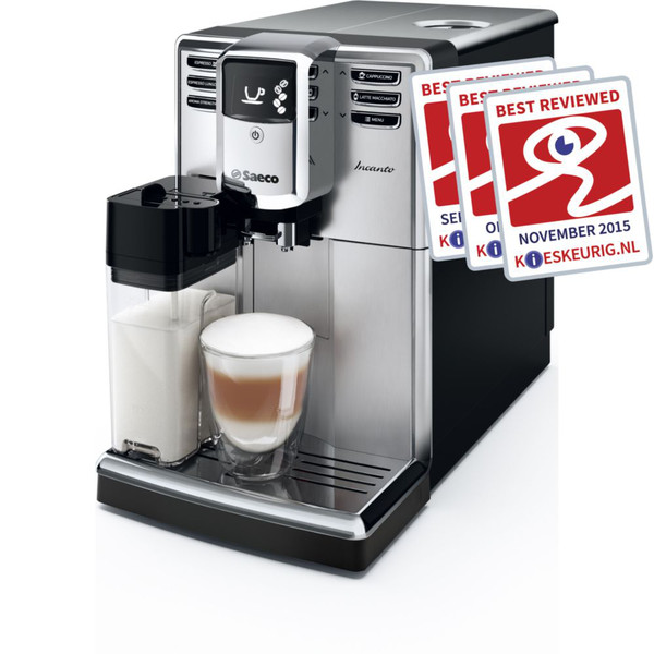 Saeco Incanto HD8917/01 freestanding Fully-auto Espresso machine 1.8L Stainless steel,Black coffee maker