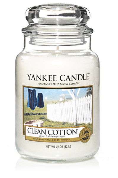 Yankee Candle 1010728E Rund Blume, Zitrone Weiß 1Stück(e) Wachskerze