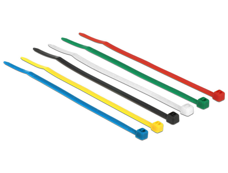 DeLOCK 18627 Nylon Black,Blue,Green,Red,Transparent,Yellow 100pc(s) cable tie