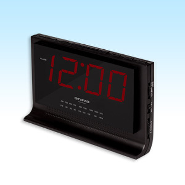 Orava RBD-609 Digital table clock Rechteckig Schwarz Tischuhr
