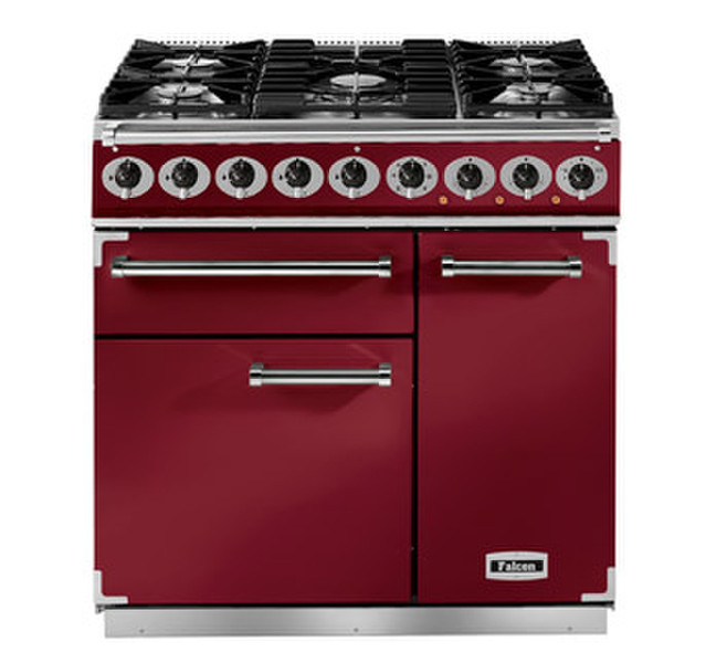 Falcon 900 Deluxe Freestanding Gas hob A Red