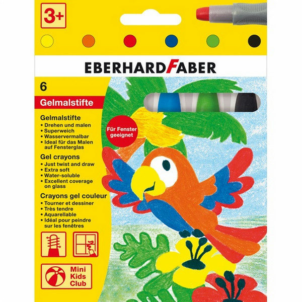 Eberhard Faber 529006 6шт восковой мелок/карандаш