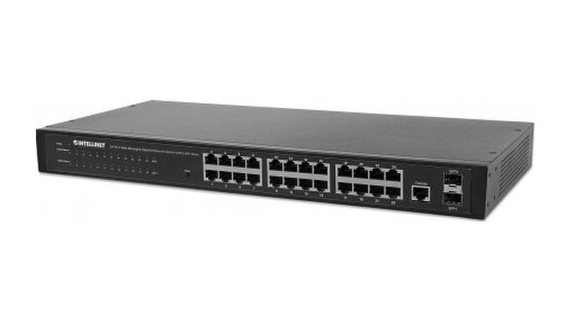 Intellinet 560917 Управляемый L2 Gigabit Ethernet (10/100/1000) 1U Черный сетевой коммутатор