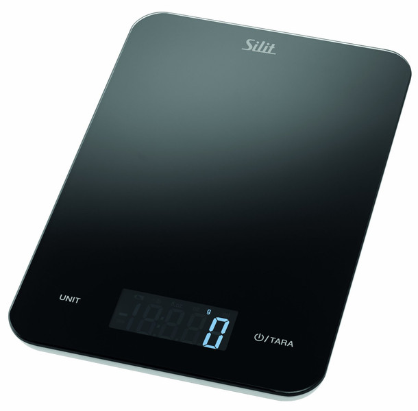 Silit 21.4128.8589 Rectangle Electronic kitchen scale Black