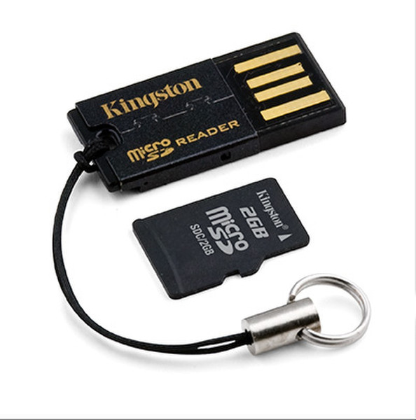 Kingston Technology MicroSD Reader + 2GB Black card reader