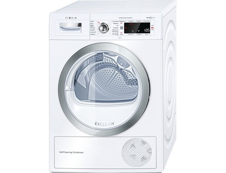 Bosch WTW87583 freestanding Front-load 8kg A+++ Silver,White tumble dryer