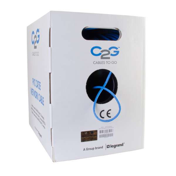 C2G 1000ft Cat5e UTP 304.5m Cat5e U/UTP (UTP) Blue networking cable