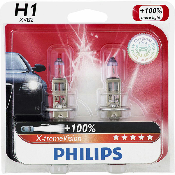 Philips X-tremeVision 12258XVB2 Н1 55W Halogen P14.5s car light bulb