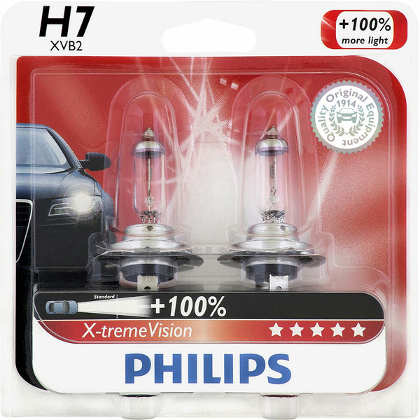 Philips X-tremeVision 12972XVB2 H7 55W Halogen PX26d car light bulb