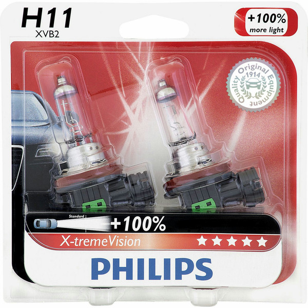 Philips X-tremeVision 12362XVB2 H11 55W Halogen PGJ19-2 car light bulb