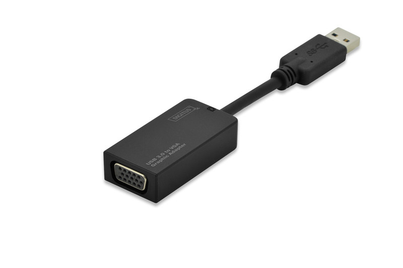 Digitus USB 3.0 TO VGA ADAPTER USB 3.0 VGA Черный