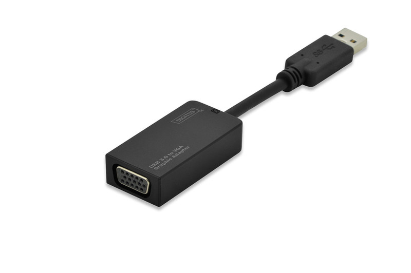 Digitus USB 3.0 TO VGA ADAPTER USB 3.0 VGA Schwarz