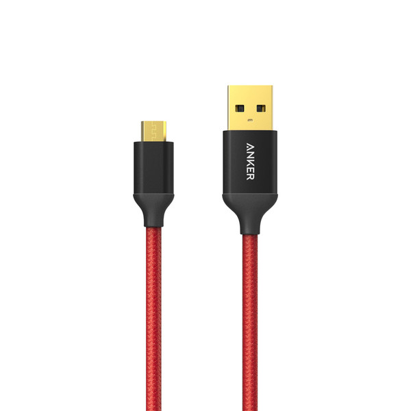Anker 1.8 m Micro-USB 1.8m Micro-USB B USB A Schwarz, Rot
