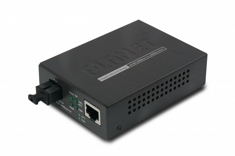 Planet GT-806A15 2000Mbit/s 1310nm Black network media converter
