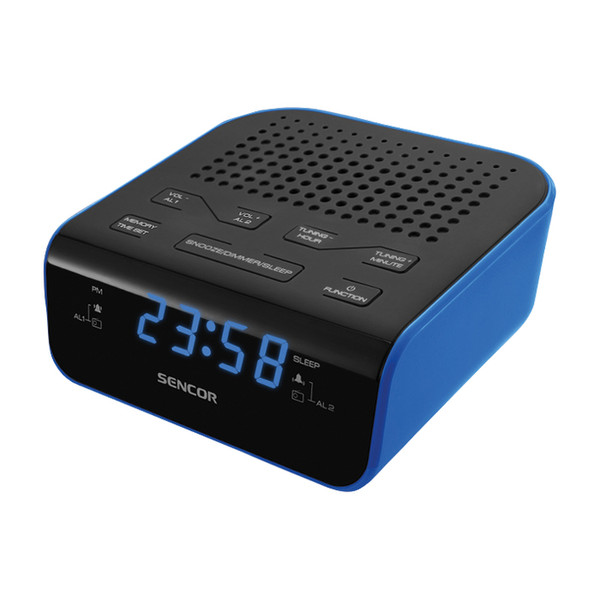 Sencor SRC 136 BU Часы Цифровой Черный, Синий радиоприемник