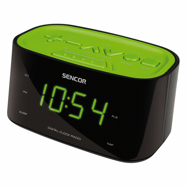 Sencor SRC 180 GN Часы Цифровой Черный, Зеленый радиоприемник