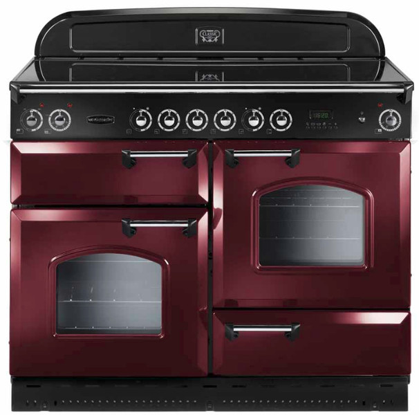 Rangemaster Classic 110 Freistehend Ceramic hob A Burgund