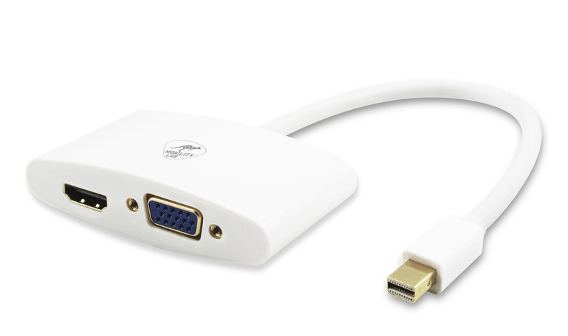 Mobility Lab MAC8009 Mini DisplayPort HDMI + VGA (D-Sub) Белый адаптер для видео кабеля