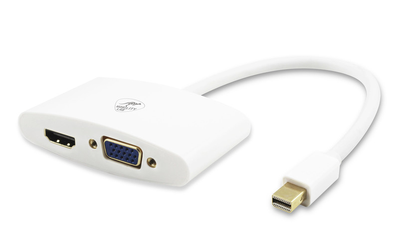 Mobility Lab MAC8009 Mini DisplayPort HDMI + VGA (D-Sub) Weiß Videokabel-Adapter