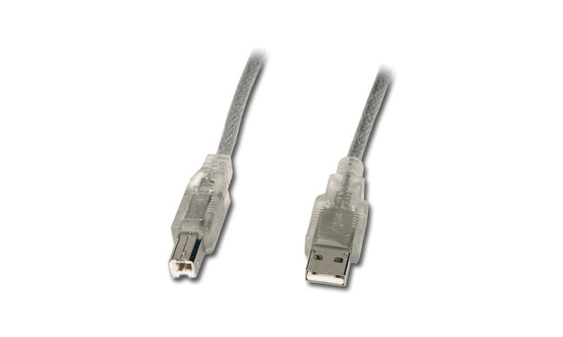 Connectland USB-V2-AB-3M 3m USB A USB B Silber USB Kabel