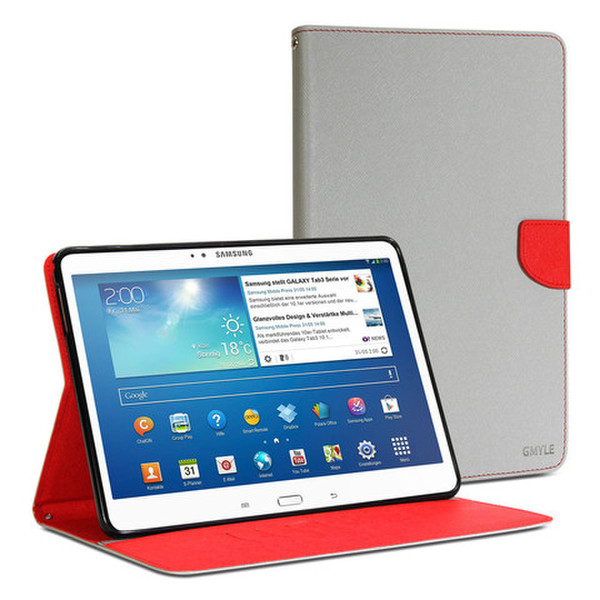 GMYLE NPL300024 10.1Zoll Blatt Grau, Rot, Silber Tablet-Schutzhülle