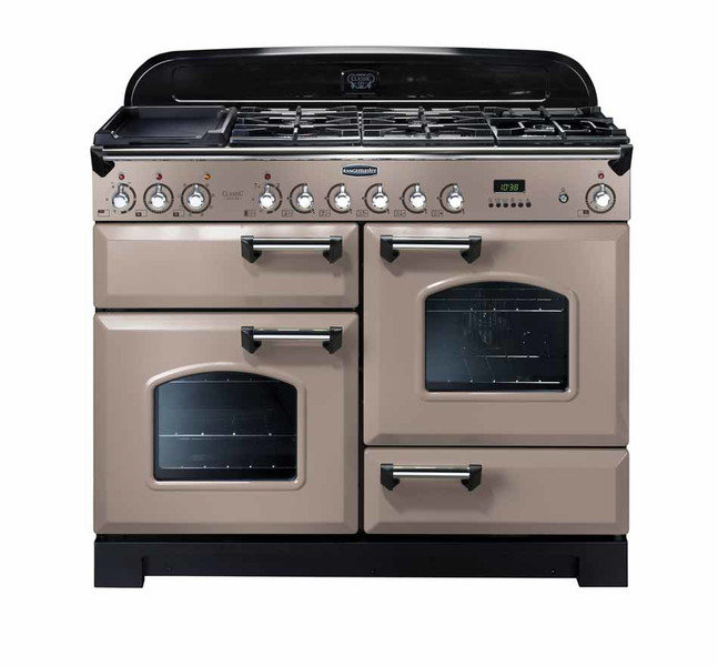 Rangemaster Classic Deluxe 110 Dual Fuel Отдельностоящий Gas hob A Бежевый, Черный