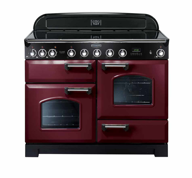 Rangemaster Classic Deluxe 110 Induction Freistehend Induktionskochfeld A Schwarz, Rot